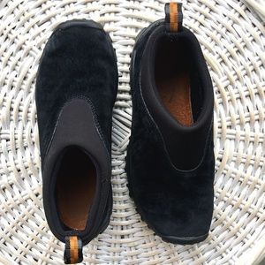Merrell Shoes. Black suede. Small approx size 5.5-6 ladies.Perfect to garden in!